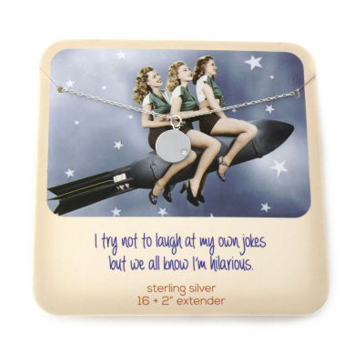 Silver Treasures Sterling Silver 16 Inch Cable Cubic Zirconia Round Pendant Necklace