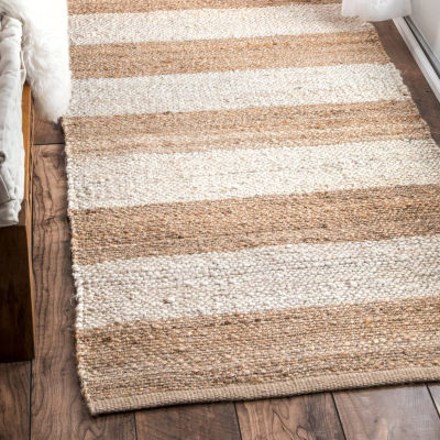 nuLoom Flatweave Alisia Stripes Jute Rug