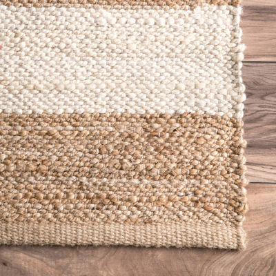 nuLoom Flatweave Alisia Stripes Jute Rug