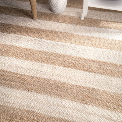 nuLoom Flatweave Alisia Stripes Jute Rug