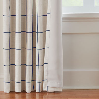 Elrene Home Fashions Brighton Rod Pocket Back Tab Energy Saving Blackout Single Curtain Panel