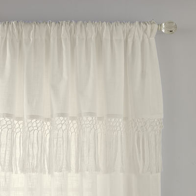 Elrene Home Fashions Calypso Rod Pocket Light-Filtering Single Curtain Panel