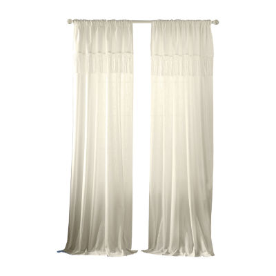 Elrene Home Fashions Calypso Rod Pocket Light-Filtering Single Curtain Panel