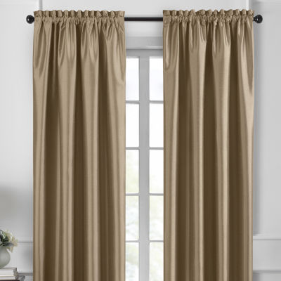 Elrene Home Fashions Colette Rod Pocket Energy Saving Blackout Single Curtain Panels