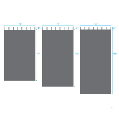 Elrene Home Fashions Darien Tab Top Sheer Single Outdoor Curtain Panel