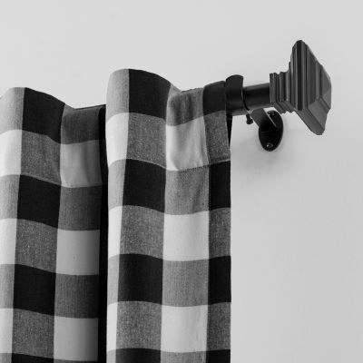 Elrene Home Fashions Farmhouse Living Buffalo Check Light-Filtering Rod Pocket Back Tab Single Curtain Panel