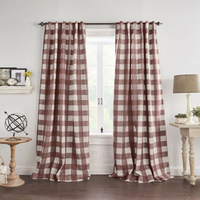 Elrene Home Fashions Grainger Rod Pocket Back Tab Energy Saving Blackout Single Curtain Panel