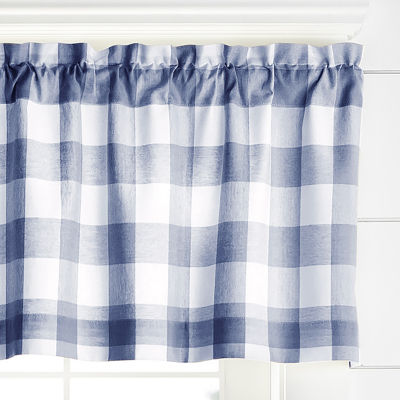 Threadmade Farmhouse Living Buffalo Check 2-pc. Rod Pocket Window Tier
