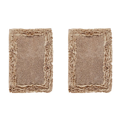 Better Trends Shaggy Border Mat Bath Rug