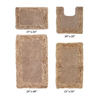 Better Trends Shaggy Border Mat Bath Rug