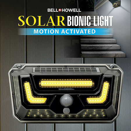 Bell + Howell Solar Bionic Motion Activated Outdoor Extra Bright Light, One Size, Black