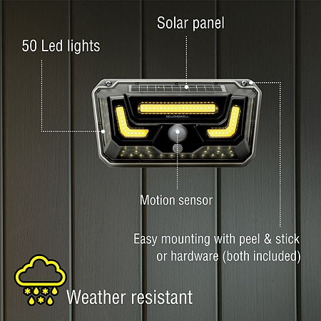 Bell + Howell Solar Bionic Motion Activated Outdoor Extra Bright Light, One Size, Black