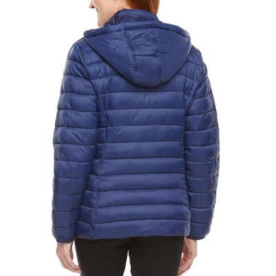 St. John's Bay Packable Water Resistant Lightweight Puffer Jacket