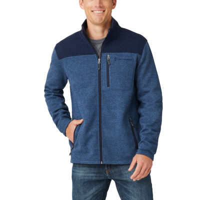 Free Country Mens Midweight Sweater Fleece Jacket, Color: Cool Blue ...