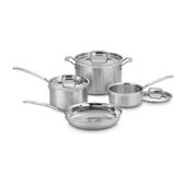 OXO Mira 3-Ply Stainless Steel Cookware Pots and Pans Set, 10-Piece - Yahoo  Shopping