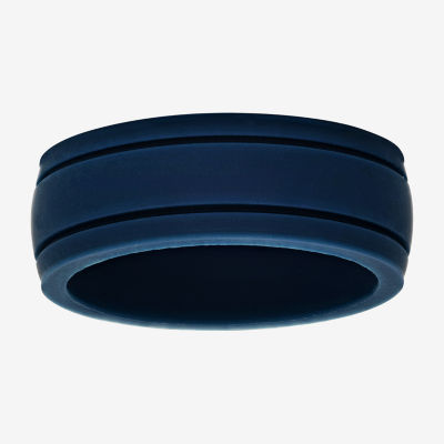 Mens 8MM Silicone Wedding Band