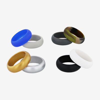 Mens 8MM Silicone Wedding Band