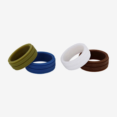 Mens 8MM Silicone Wedding Band