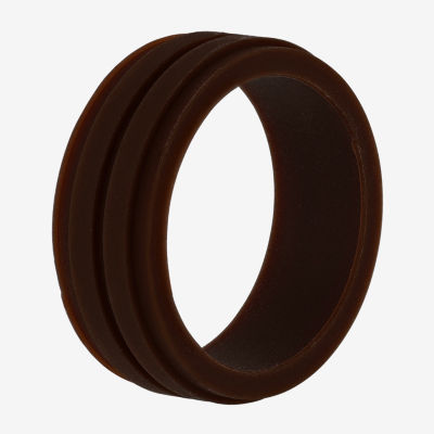 Mens 8MM Silicone Wedding Band