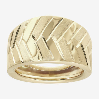 Made in Italy Womens 13MM 14K Gold Band