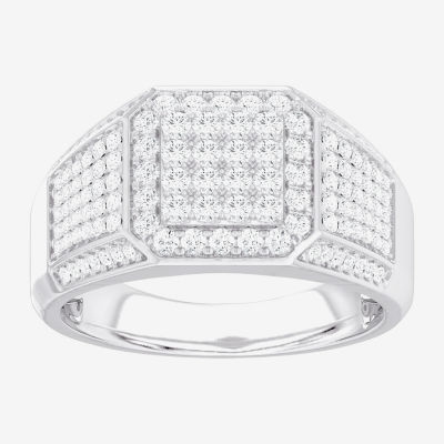 Mens 1 CT. T.W. Natural White Diamond 10K Gold Fashion Ring