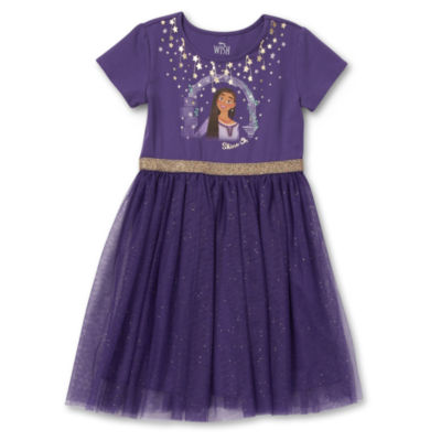 Disney Collection Little & Big Girls Short Sleeve Wish Tutu Dress