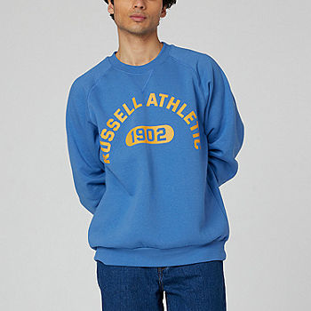 Russell Athletic Men's Cotton Rich Fleece Sweatshirt, Medium Grey