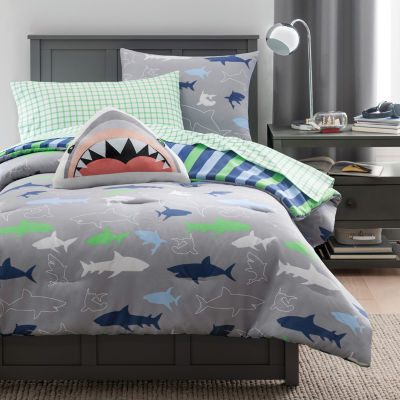 Under The Stars Shark Week Complete Bedding Set with Sheets