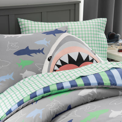 Under The Stars Shark Week Complete Bedding Set with Sheets