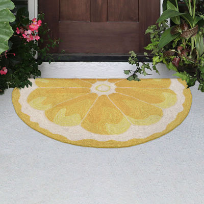 Liora Manne Frontporch Lemon Slice 24"X36" Wedge Doormat