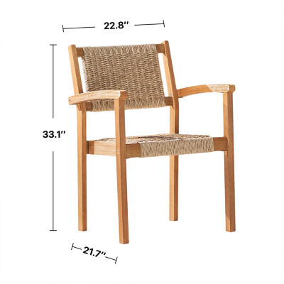 1 Pair Weather Resistant Patio Dining Chair