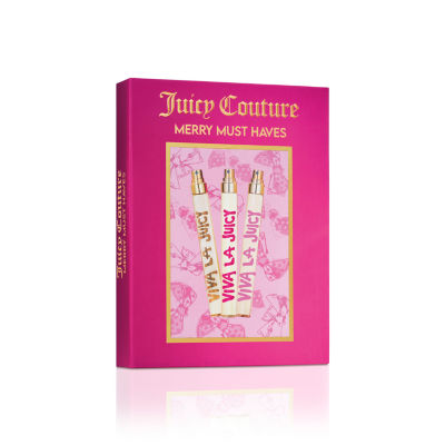 Juicy Couture Merry Must Haves Eau De Parfum Travel Spray 3-Pc Coffret Set ($87 Value)