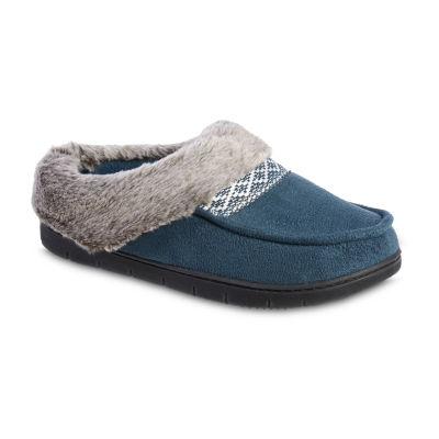 Isotoner Microsuede Square Womens Moccasin Slippers