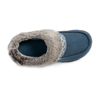 Isotoner Microsuede Square Womens Moccasin Slippers