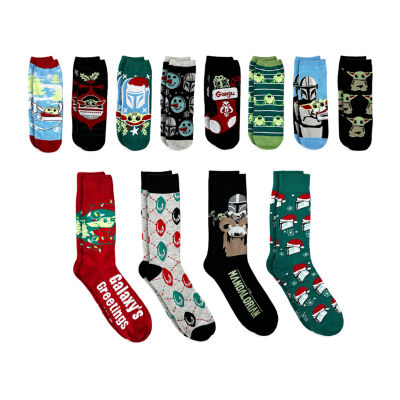 Advent Calendar 12 Pair Star Wars Crew Socks Mens, Color: Mandalorian -  JCPenney