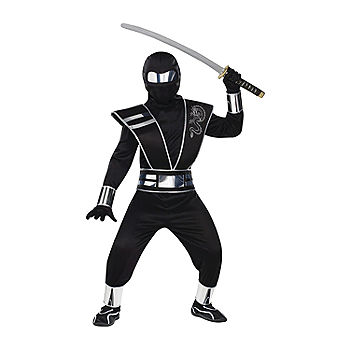 Mens Ninja Master With Hood Costume, Color: Black - JCPenney