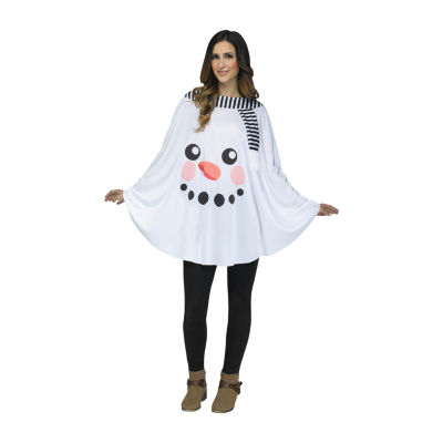 Womens Snowman Poncho Costume