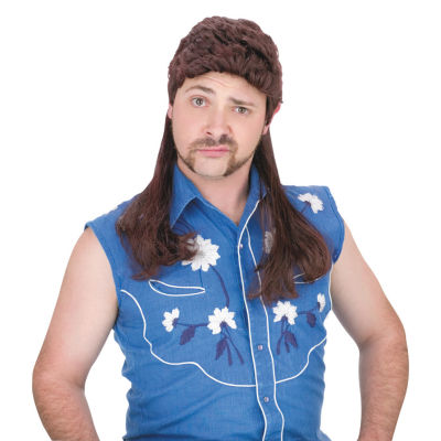 Mens Mullet Super Wig Costume Accessory