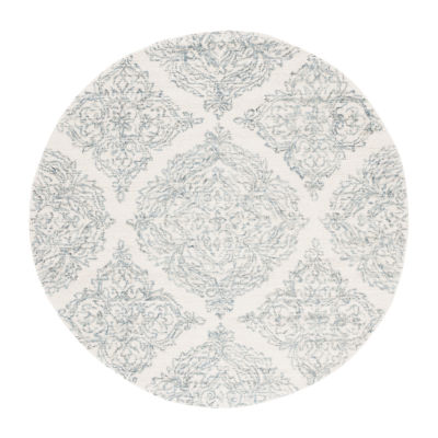 Martha Stewart Abel Floral Hand Tufted Washable 6' X 6' Indoor Round Area Rug