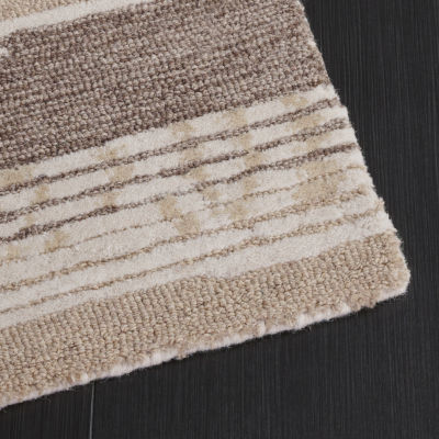 Martha Stewart Lizzie Stripe Hand Tufted Washable Indoor Rectangular Area Rug