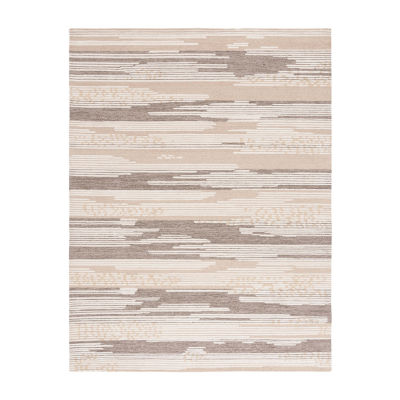 Martha Stewart Lizzie Stripe Hand Tufted Washable Indoor Rectangular Area Rug