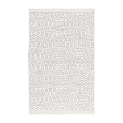 Martha Stewart Aria Bordered Loomed Washable Indoor Rectangular Area Rug