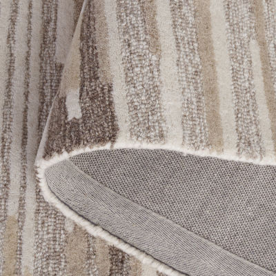 Martha Stewart Danica Stripe Hand Tufted Washable 36" X 60" Indoor Rectangular Accent Rug