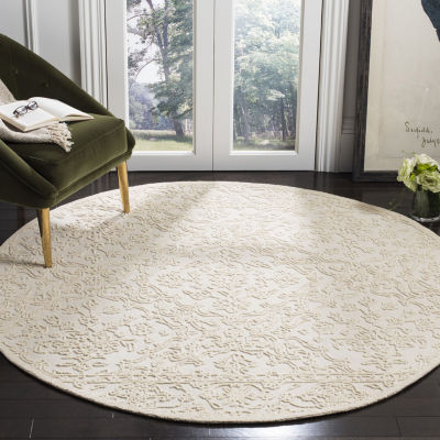 Martha Stewart Ella Medallion Hand Tufted Washable 6' X 6' Indoor Round Area Rug