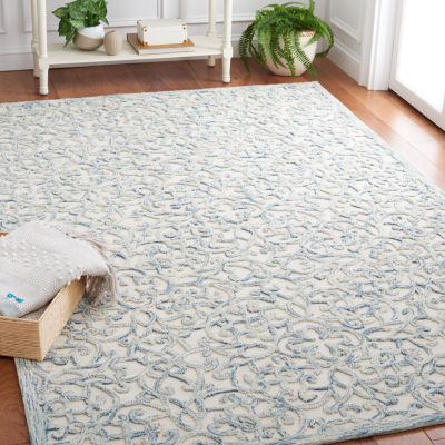 Martha Stewart Jada Floral Hand Tufted Washable Indoor Rectangular Area Rug