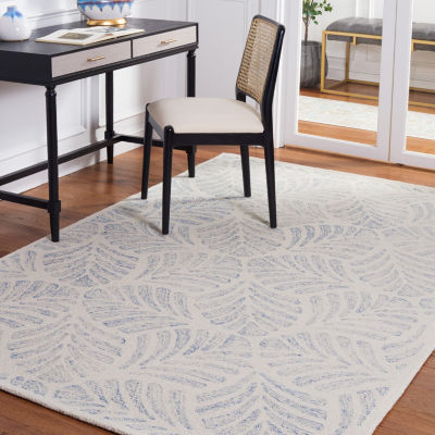 Martha Stewart Char Floral Hand Tufted Washable Indoor Rectangular Area Rug