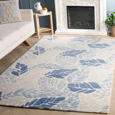 Martha Stewart Finn Floral Hand Tufted Washable Indoor Rectangular Area Rug