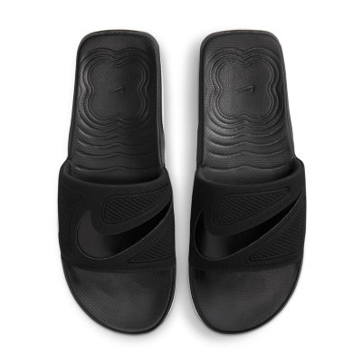 Nike Mens Air Max Cirro Slide Sandals, Color: Blk Met Silv Wht