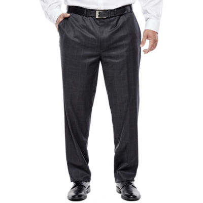 Collection by Michael Strahan Charcoal Windowpane Suit Pants - Big & Tall