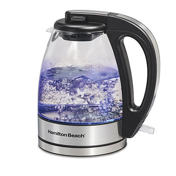 Brentwood Tempered Glass Electric Kettle, 1.7 Liter, Black